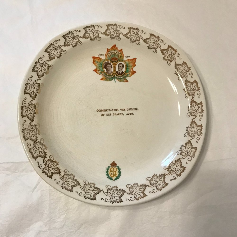 Vintage June 1959 Royal Visit To Canada Plate Commemorating